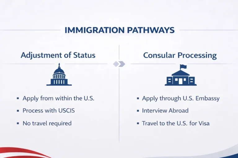 Adjustment of Status vs. Consular Processing: What’s the Difference